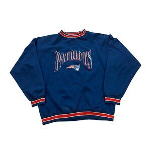 Vintage 90s Logo 7 New England Patriots NFL Crewneck Sweatshirt Men's Medium